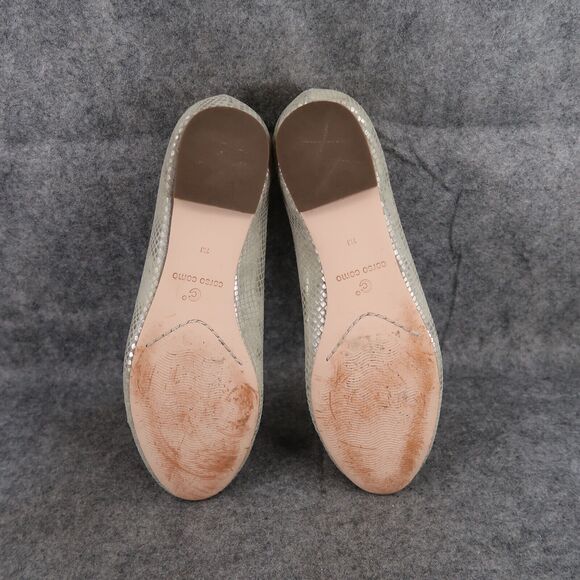 Corso Como Shoes Womens 7 Ballet Flats Fashion Leather Classic Callie Metallic - Picture 9 of 14